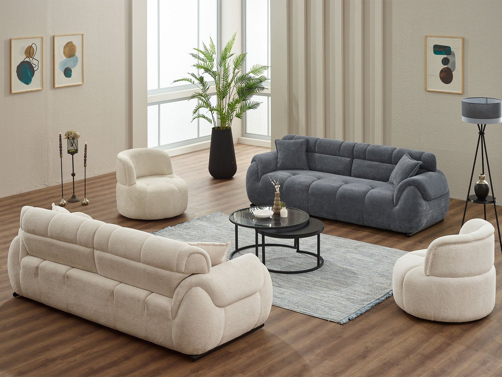 Second image of Genova 3-pieces (Sofa & Loveseat & Chair) Livingroom Set