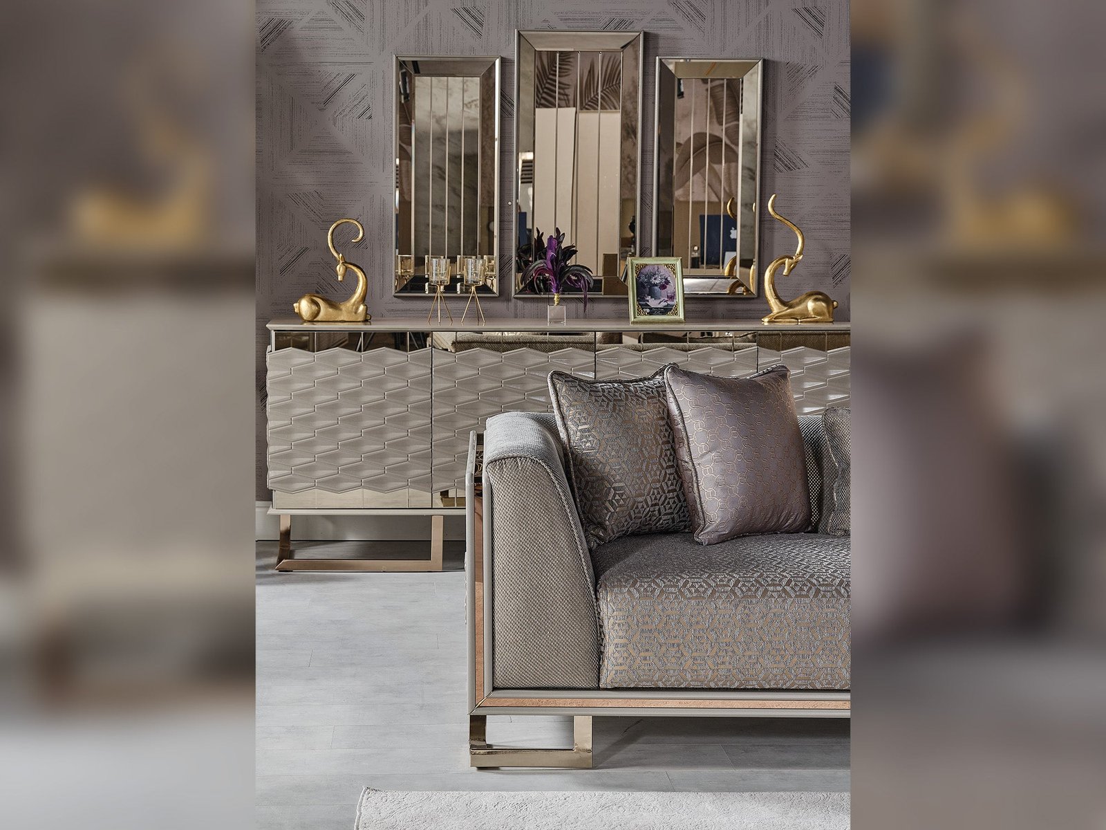 Second image of Gokce Stationary Sofa Grey