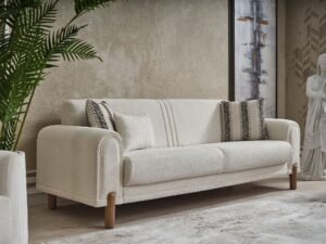 Gold Convertible Loveseat
