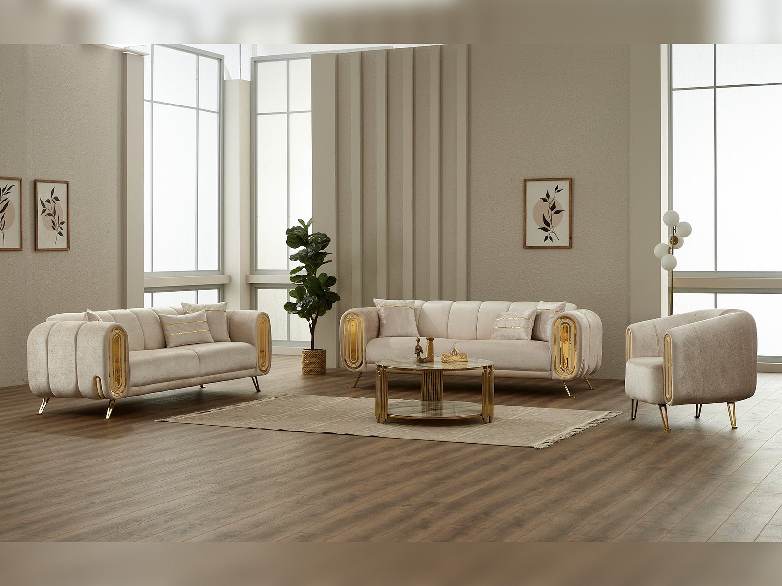 Gucci 3-pieces (Sofa & Loveseat & Chair) Livingroom Set