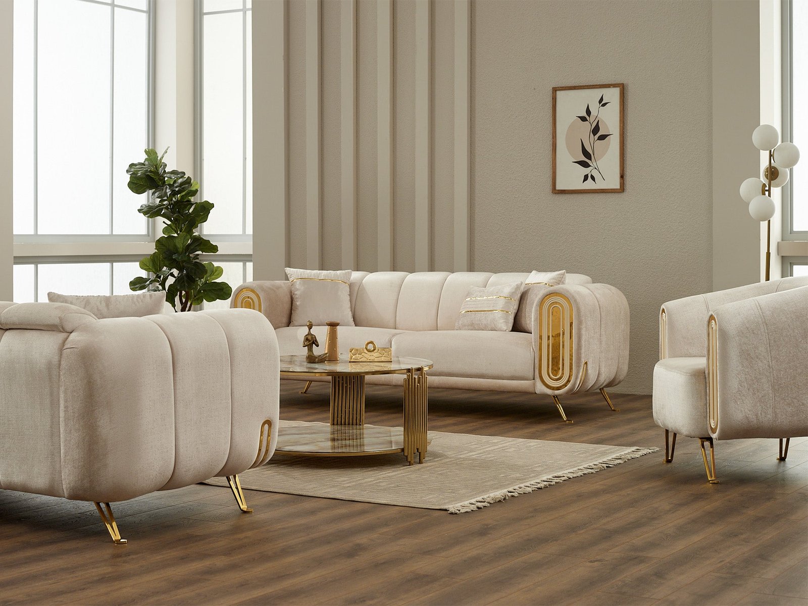 Second image of Gucci 3-pieces (Sofa & Loveseat & Chair) Livingroom Set
