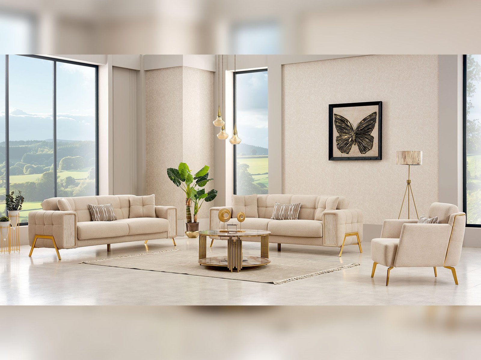 Guido  3-pieces (Sofa & Loveseat & Chair) Livingroom