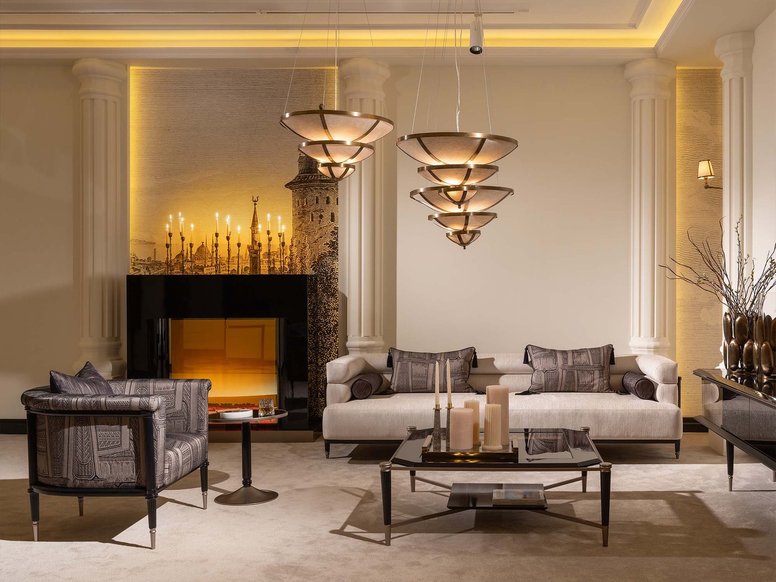Second image of Istanbul Stationary Highseat Four Seater Sofa