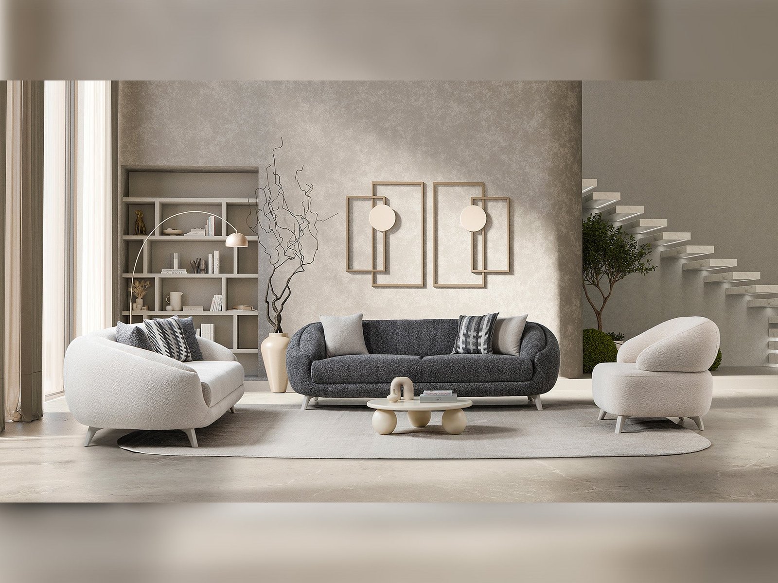 Second image of Jesse 3-pieces (Sofa & Loveseat & Chair) Livingroom Set