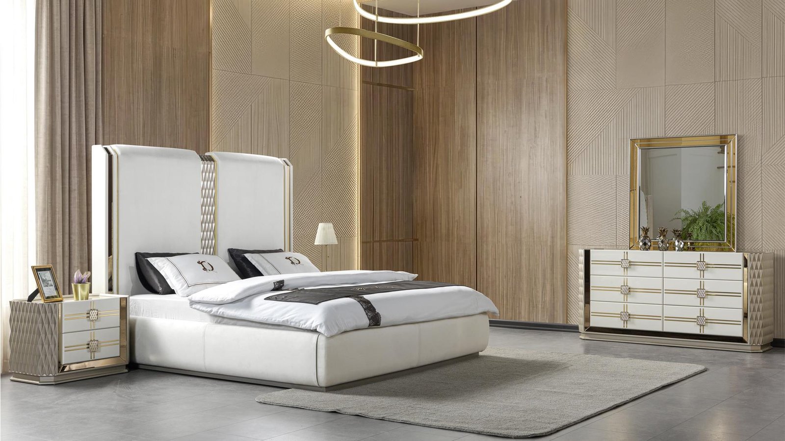 Second image of LATOYA KING 5 PC BEDROOM SET BEIGE