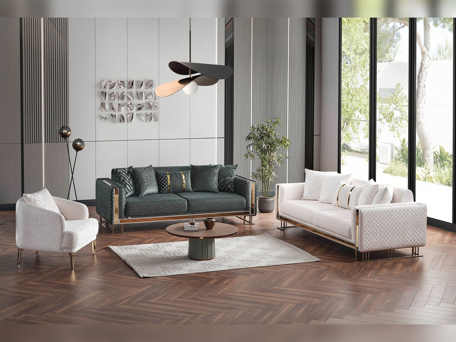 Laura 3-pieces (Sofa & Loveseat & Chair) Livingroom