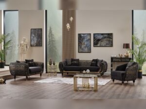 Lima 3-pieces (Sofa & Loveseat & Chair) Livingroom Set Black