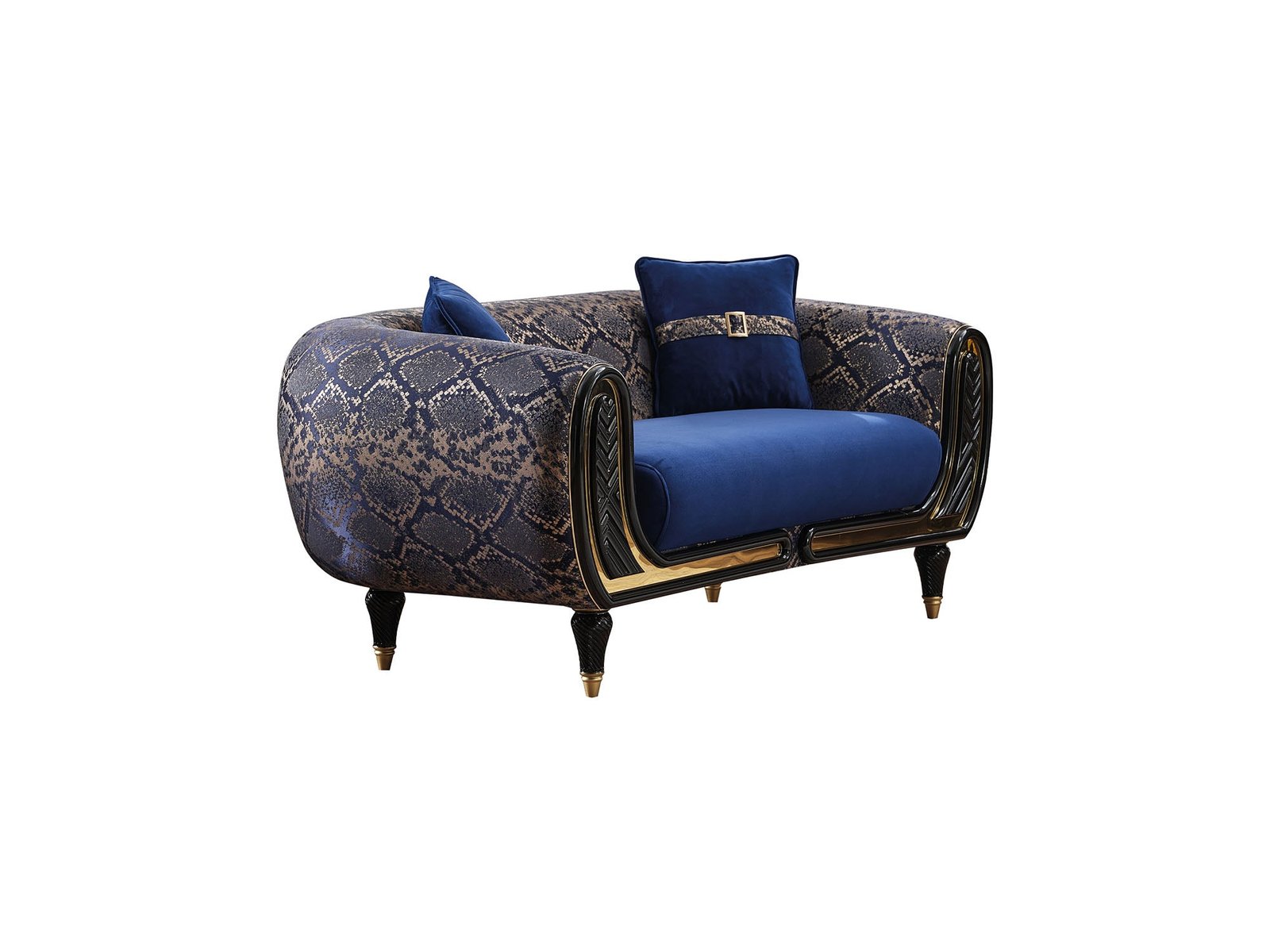Lima Stationary Loveseat Blue