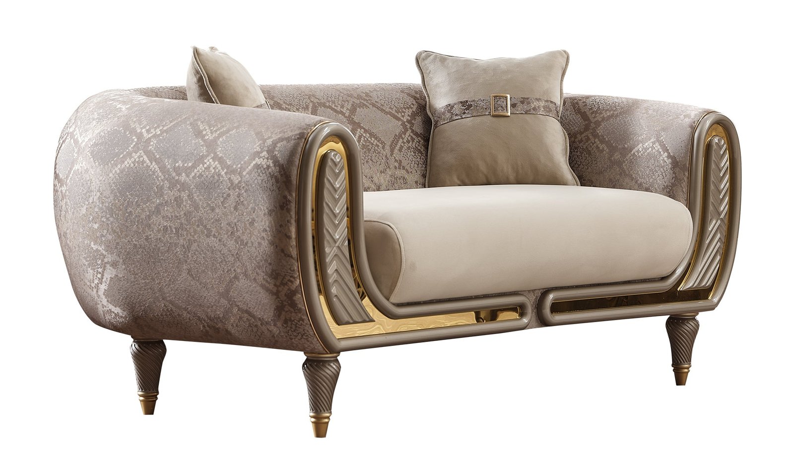 Lima Stationary Loveseat Cream