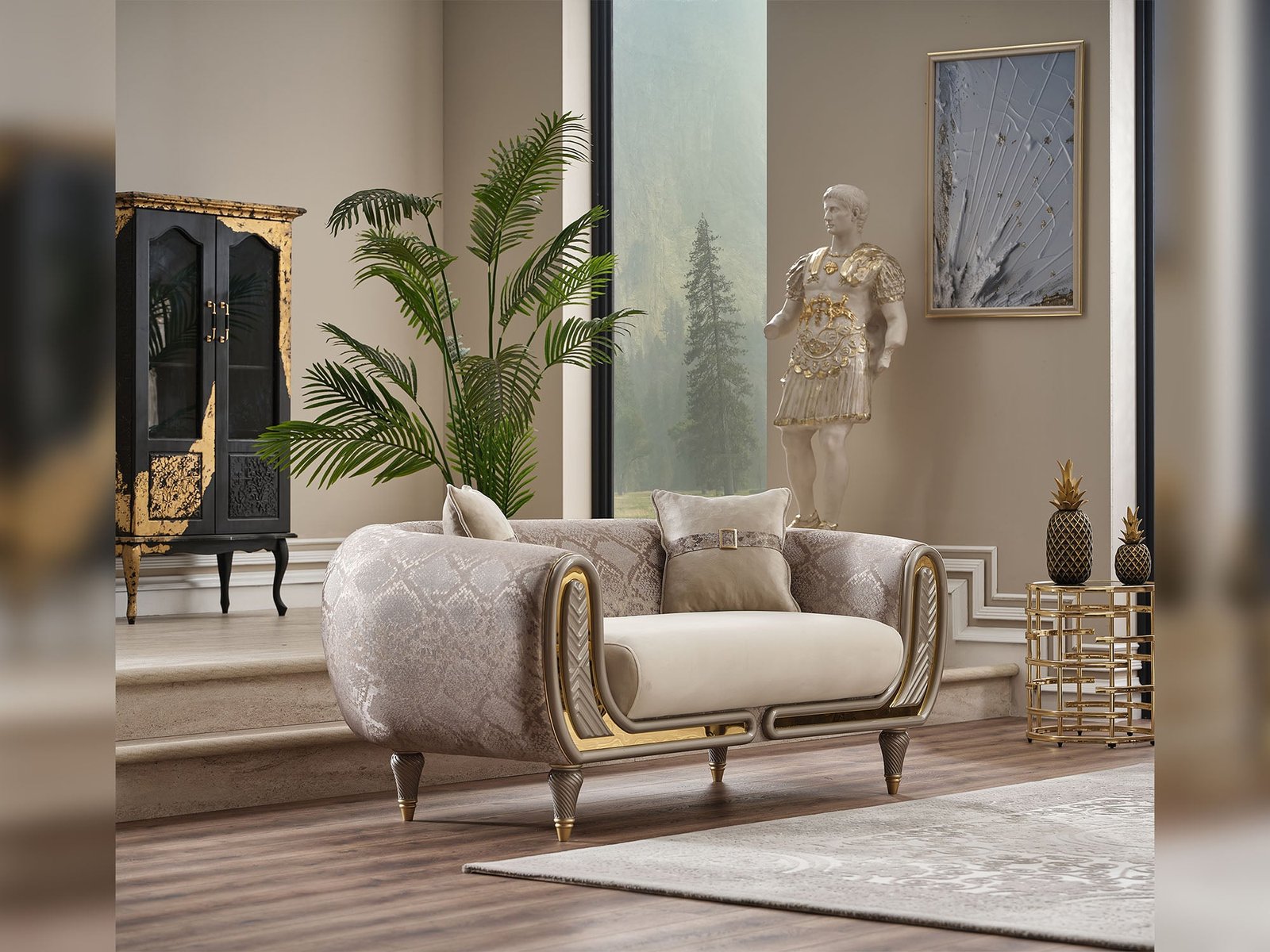 Second image of Lima Stationary Loveseat Cream