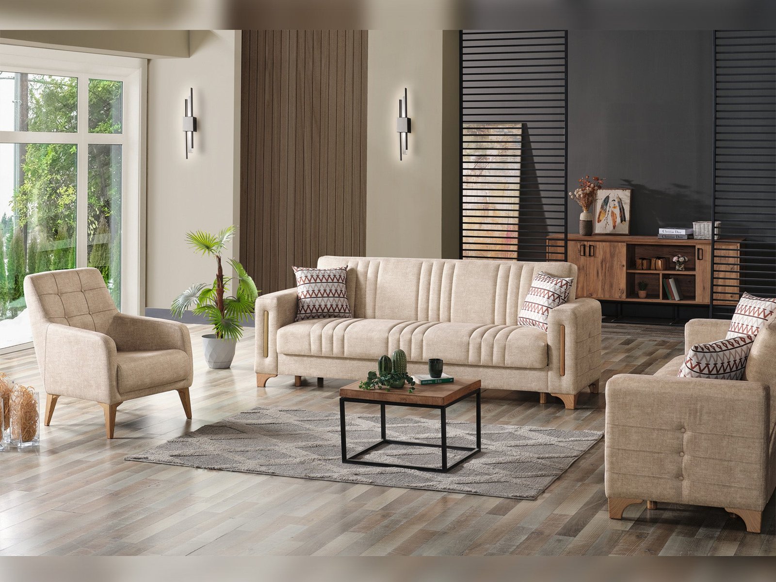 Line Elf 3-pieces (Sofa & Loveseat & Chair) Livingroom