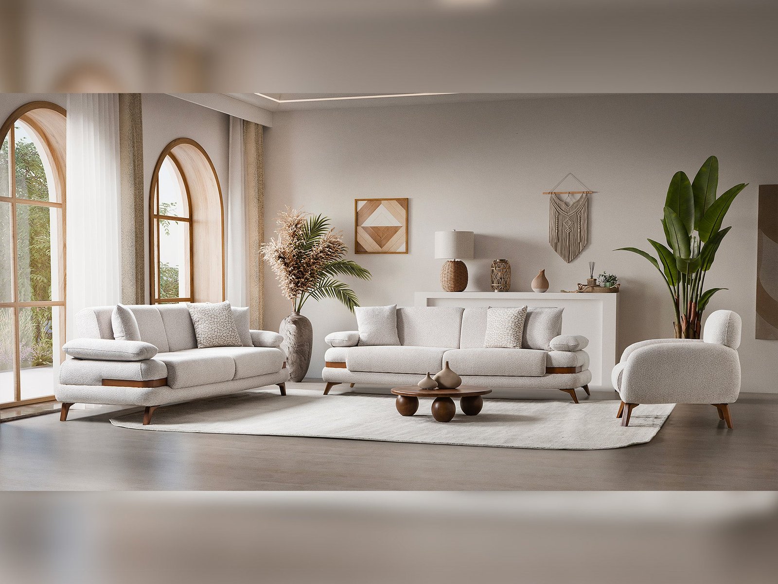 Loris 3-pieces (Sofa & Loveseat & Chair) Livingroom Set