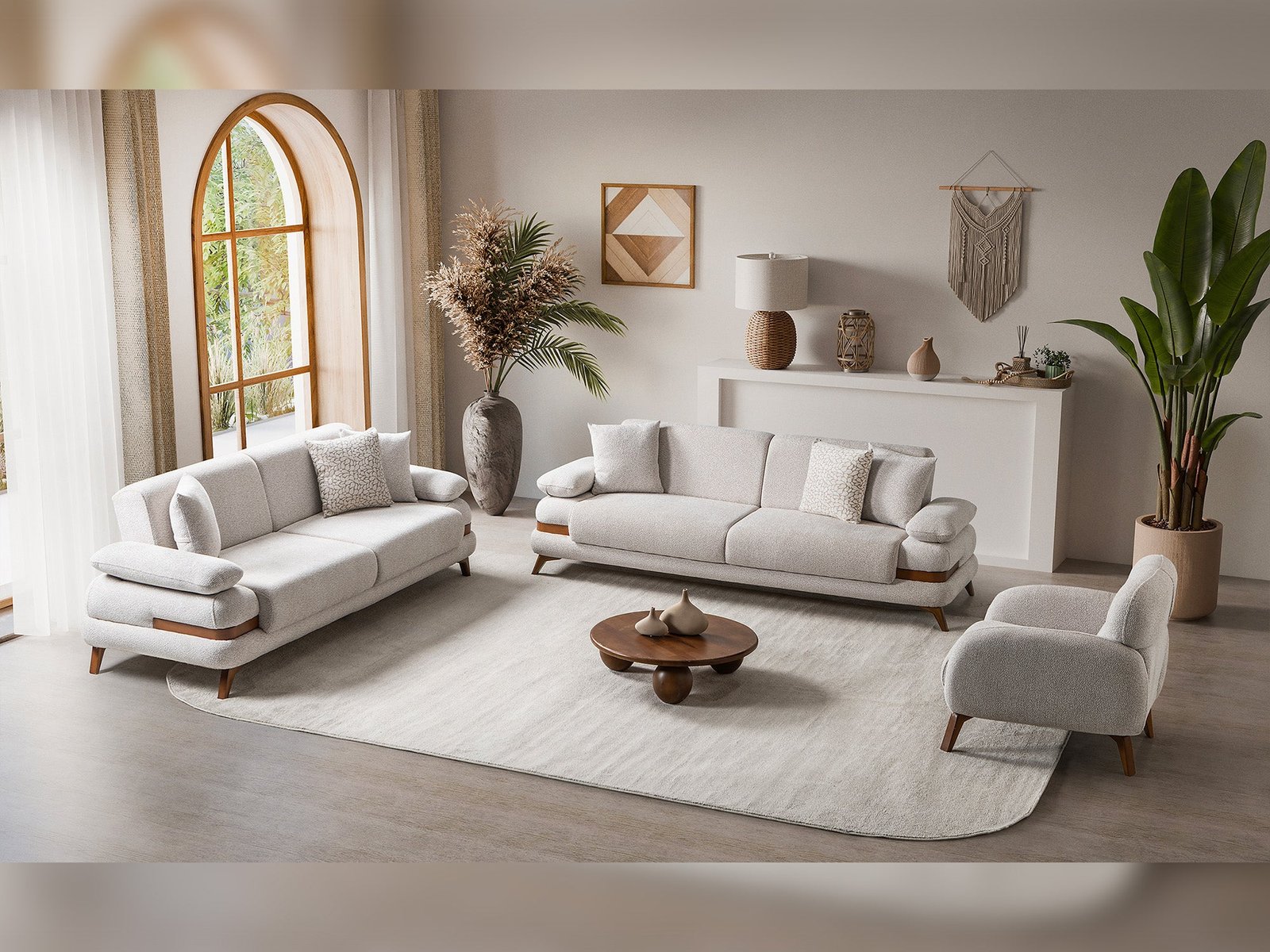 Second image of Loris 3-pieces (Sofa & Loveseat & Chair) Livingroom Set