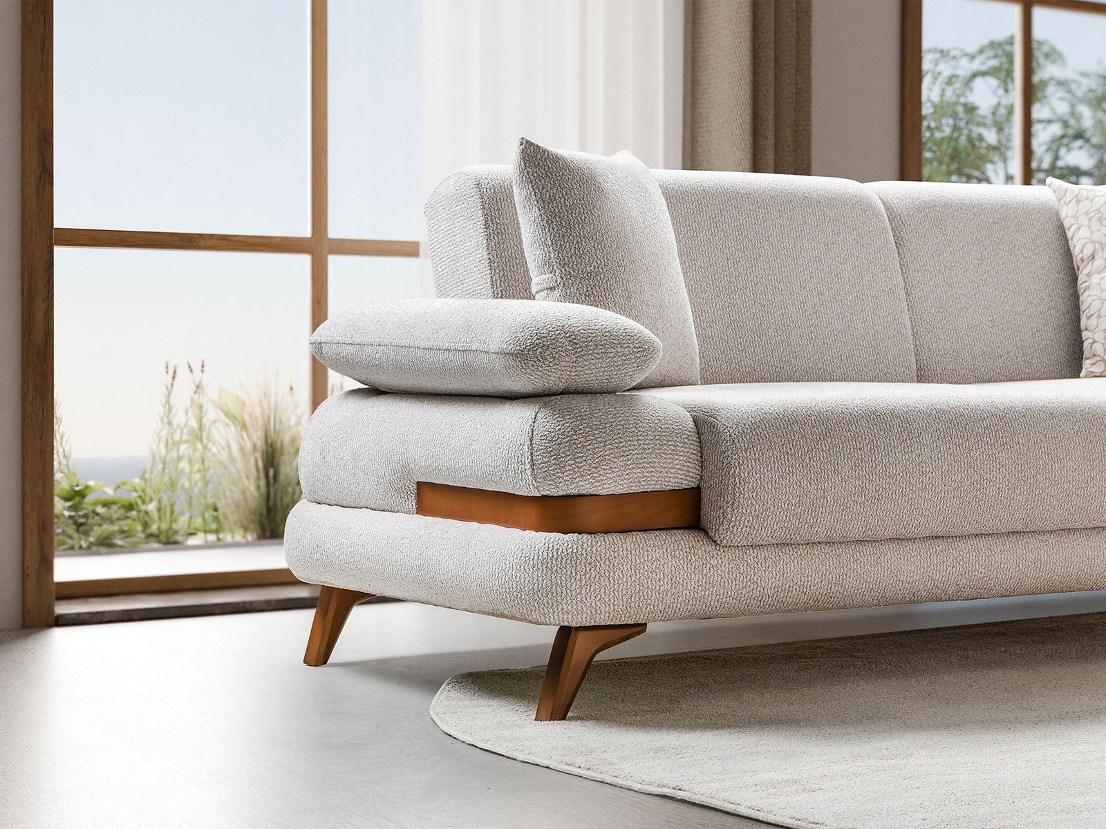 Second image of Loris Convertible Loveseat