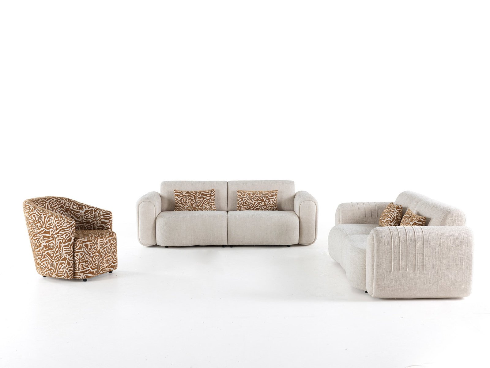 Lotus 4-pieces (2 Sofa & 2 Chair) Livingroom