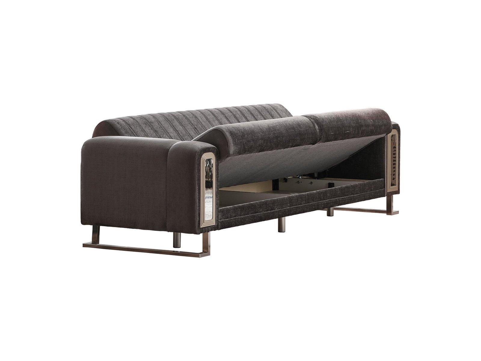 Second image of Lotus Convertible Sofa Grey