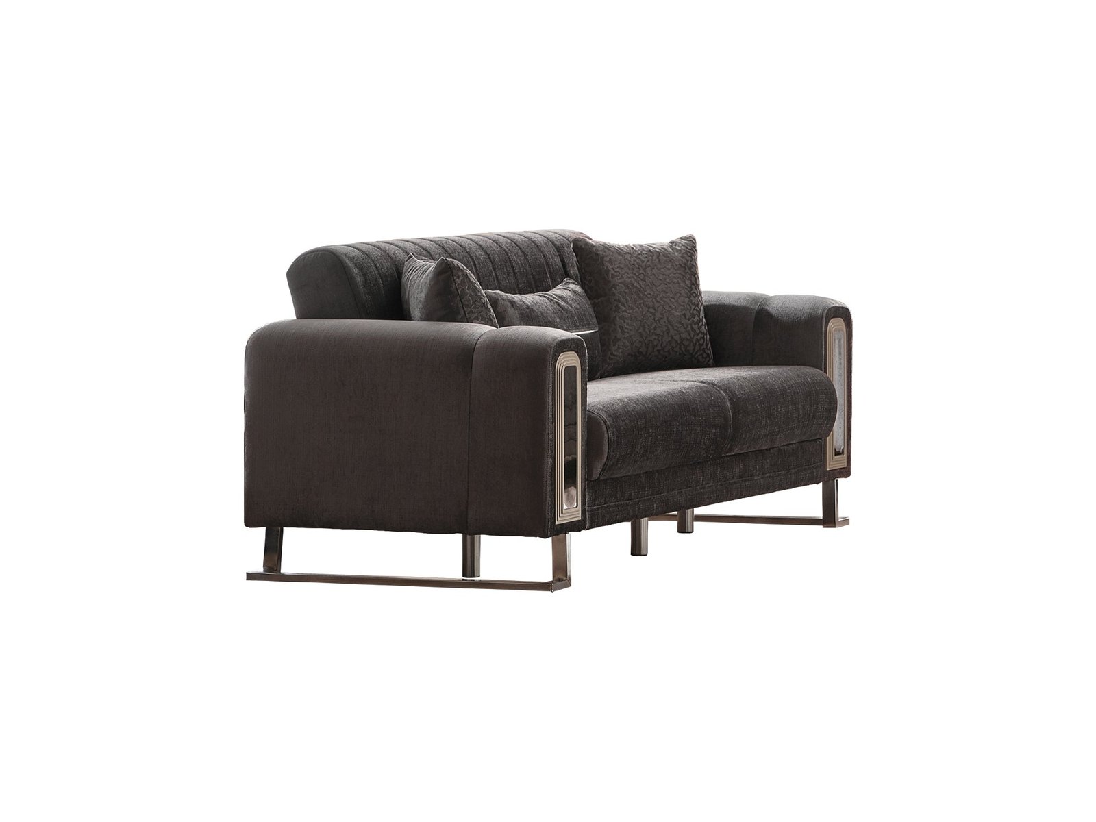 Lotus Convertible Loveseat Grey