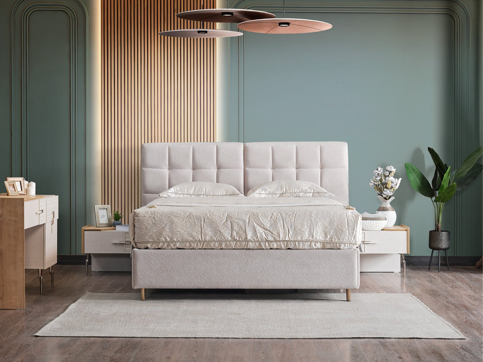 Lugano Bed Frame With Headboard