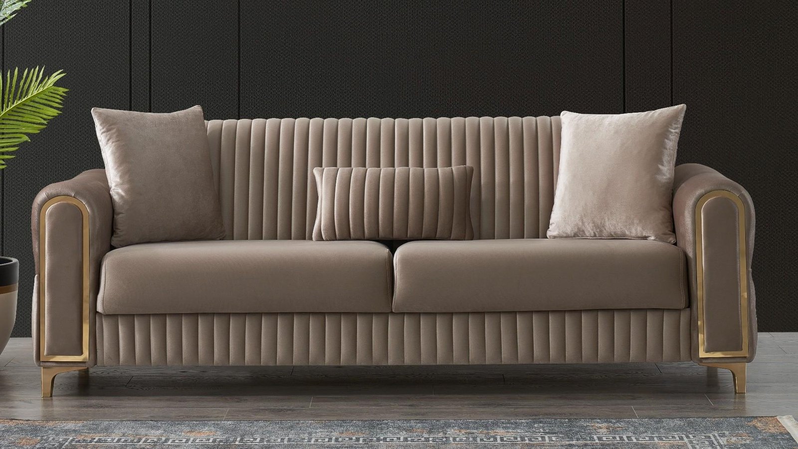 Second image of MELODY 2 PC Living Room Sets IN TAUPE