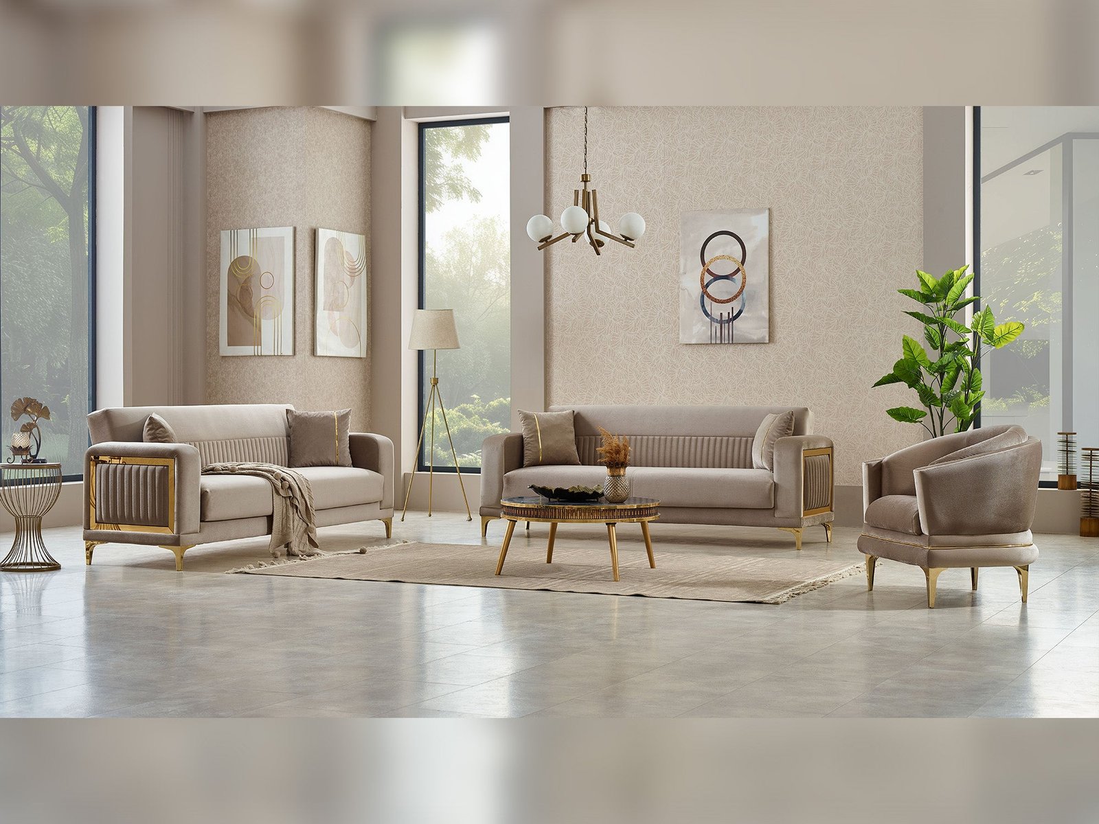 Mabel 3-pieces (Sofa & Loveseat & Chair) Livingroom
