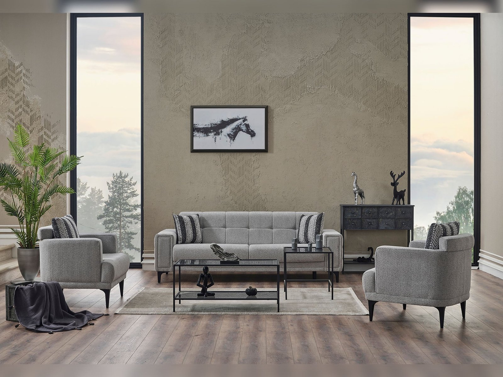 Milano Ser Convertible Loveseat