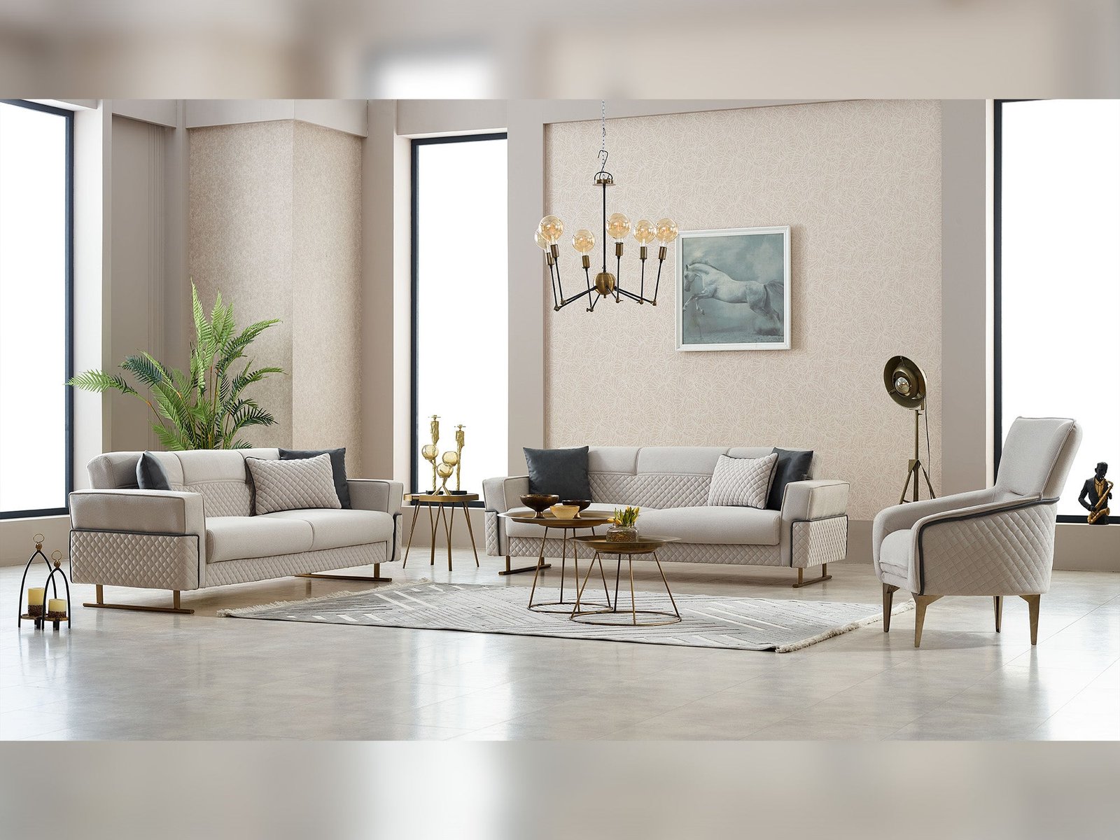 Miranda 3-pieces (Sofa & Loveseat & Chair) Livingroom