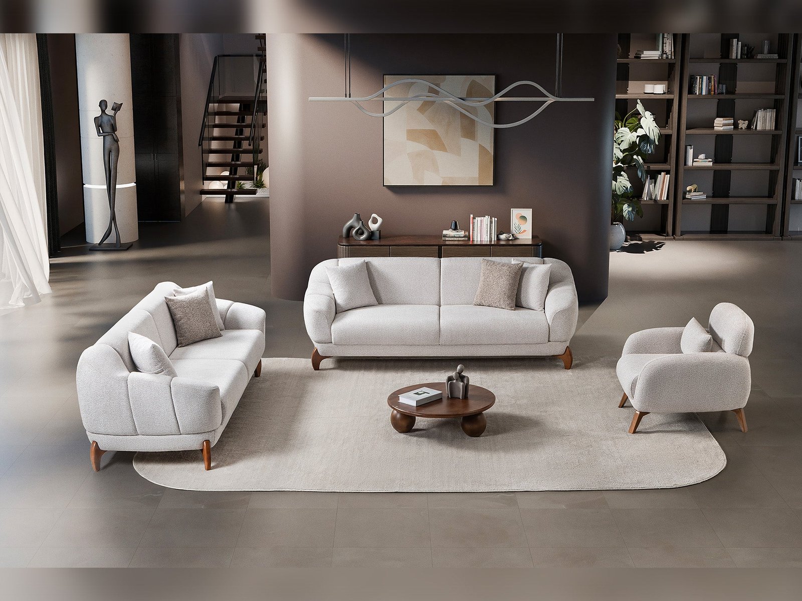 Second image of Montel 3-pieces (Sofa & Loveseat & Chair) Livingroom Set