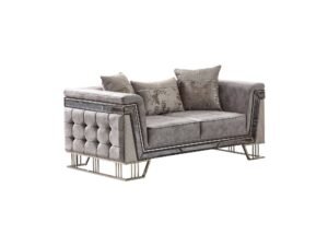 Munich Stationary Loveseat Grey