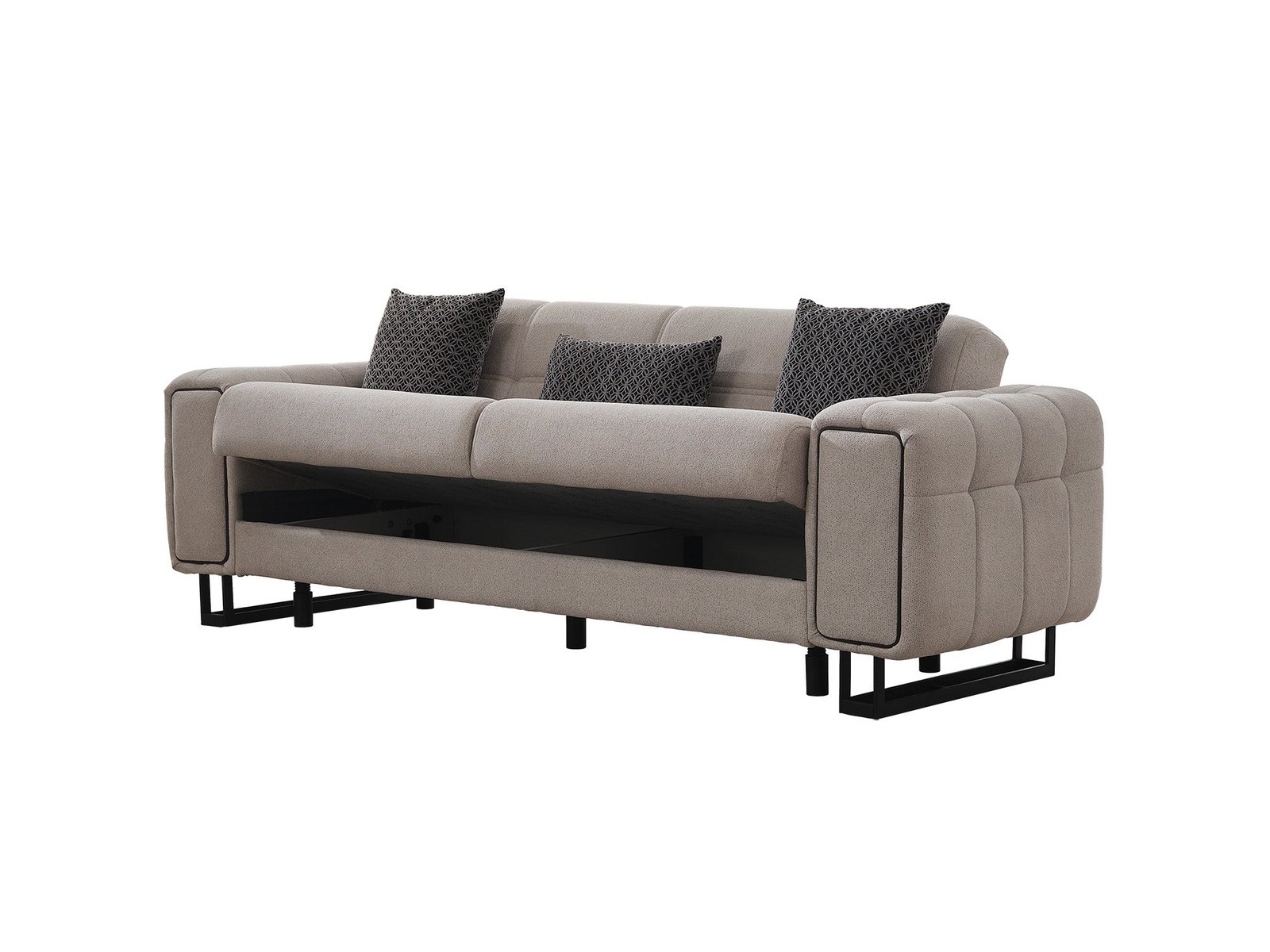 Second image of Nero Convertible Sofa Light Grey
