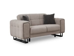 Nero Convertible Loveseat Light Grey