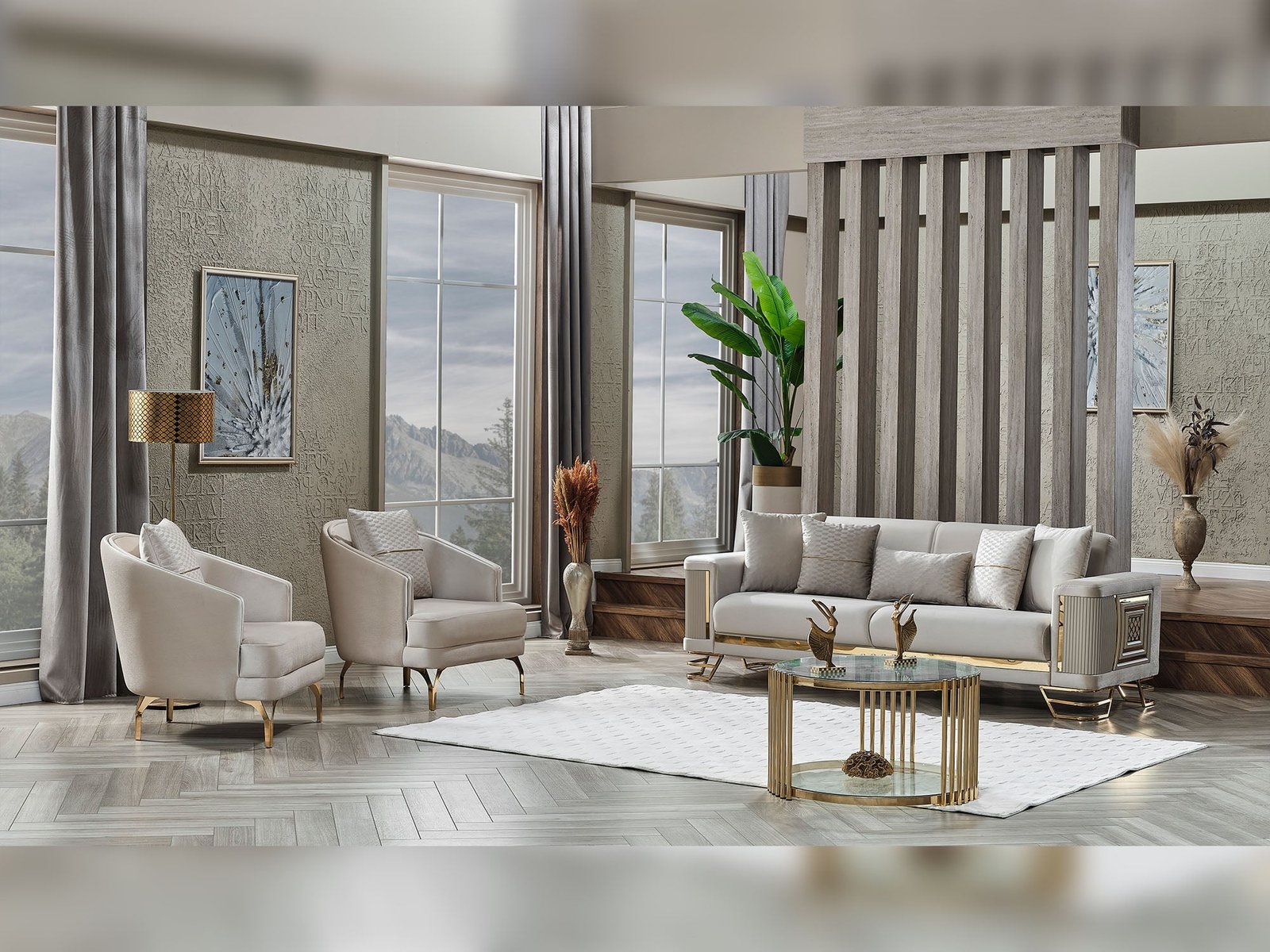 Neva 3-pieces (Sofa & Loveseat & Chair) Livingroom