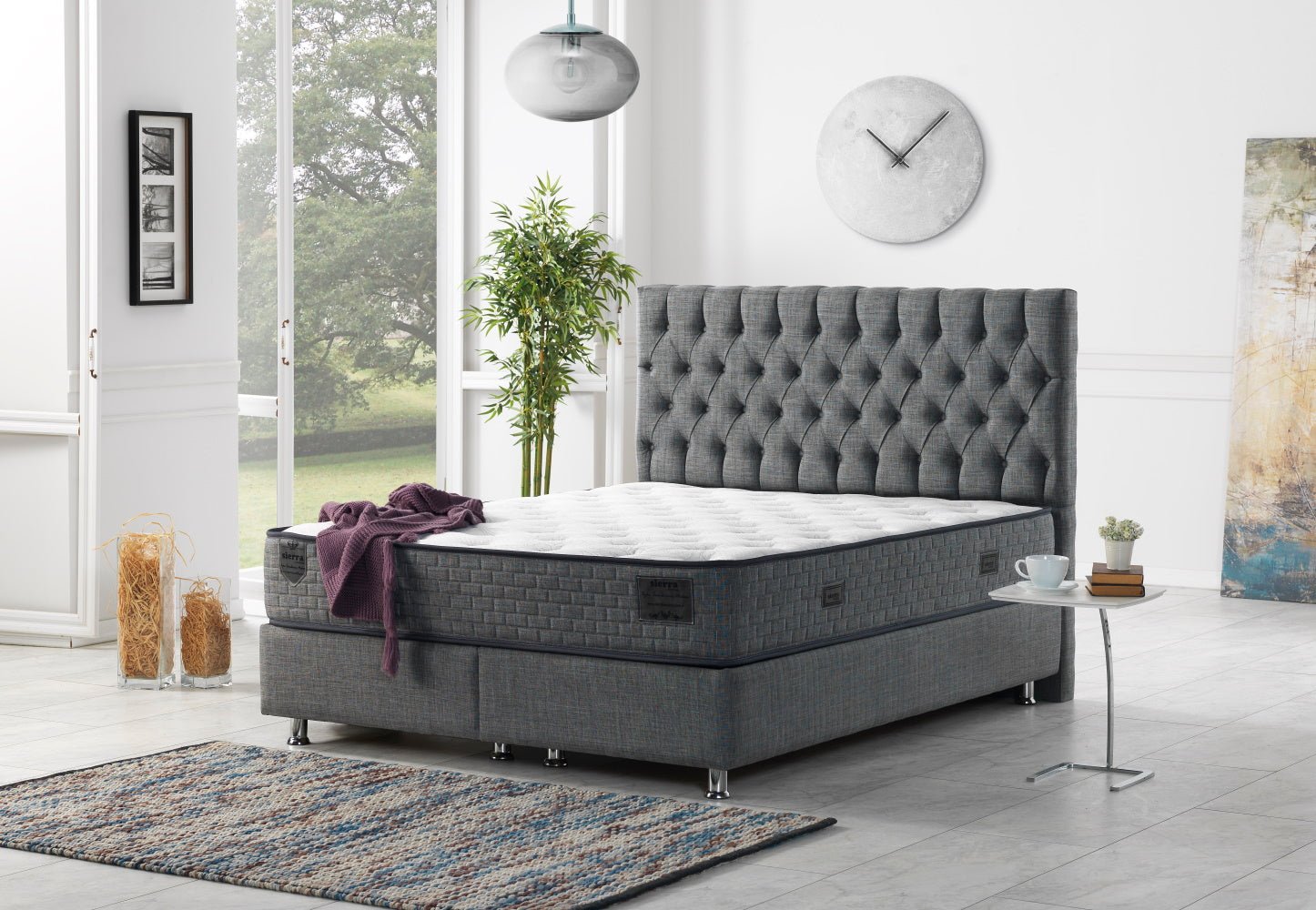 Second image of Nevada Storage Bed With Headboard Grey