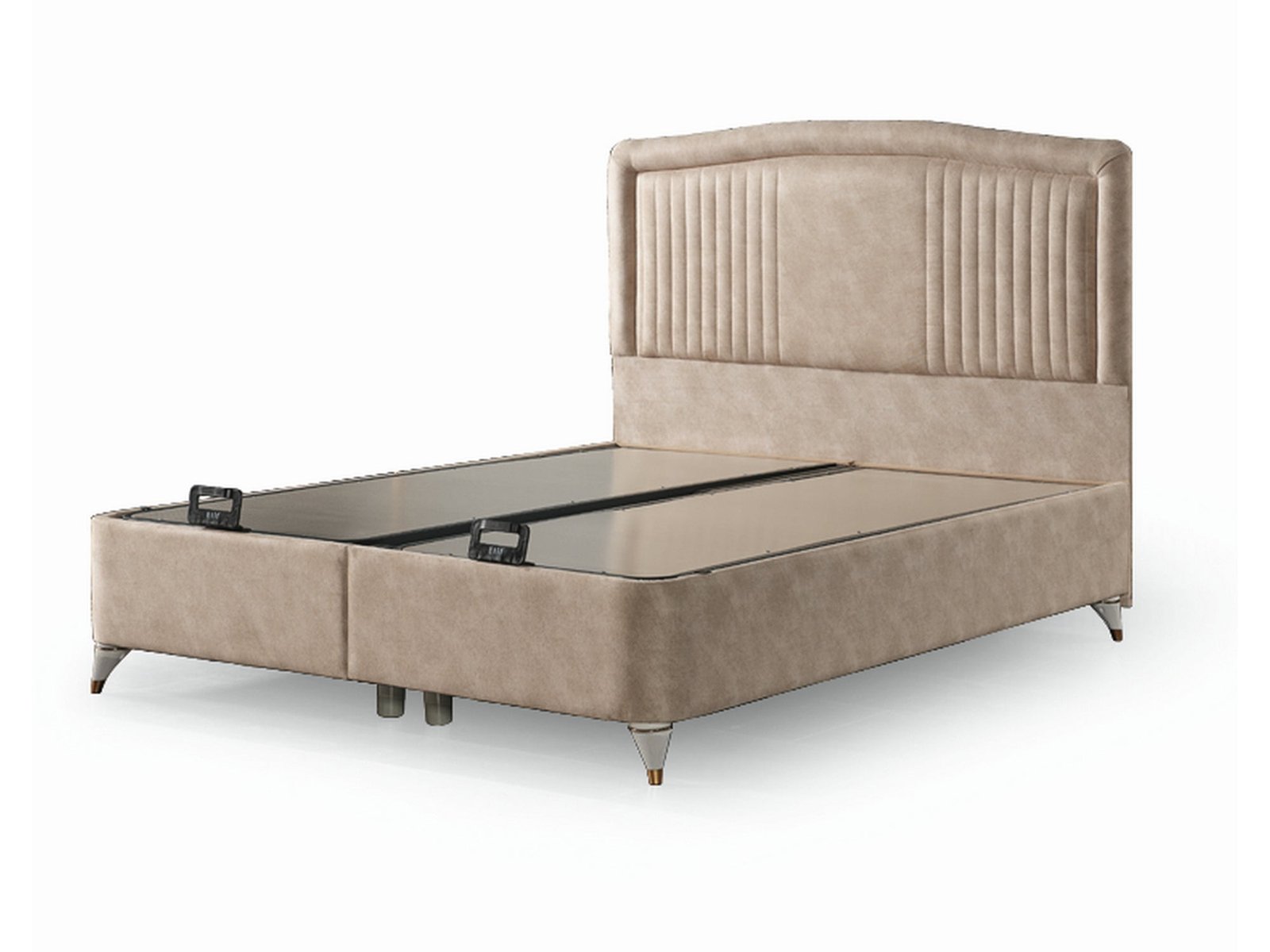 New Silver Storage Bed With Headboard