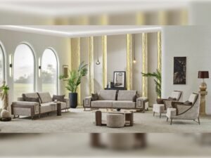 Nirvana 4-pieces (2 Four Seat Sofa & 2 Chair) Livingroom Set Beige