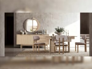 Nora Diningroom (Consol With Mirror & Dining Table & 6 Dining Chair)