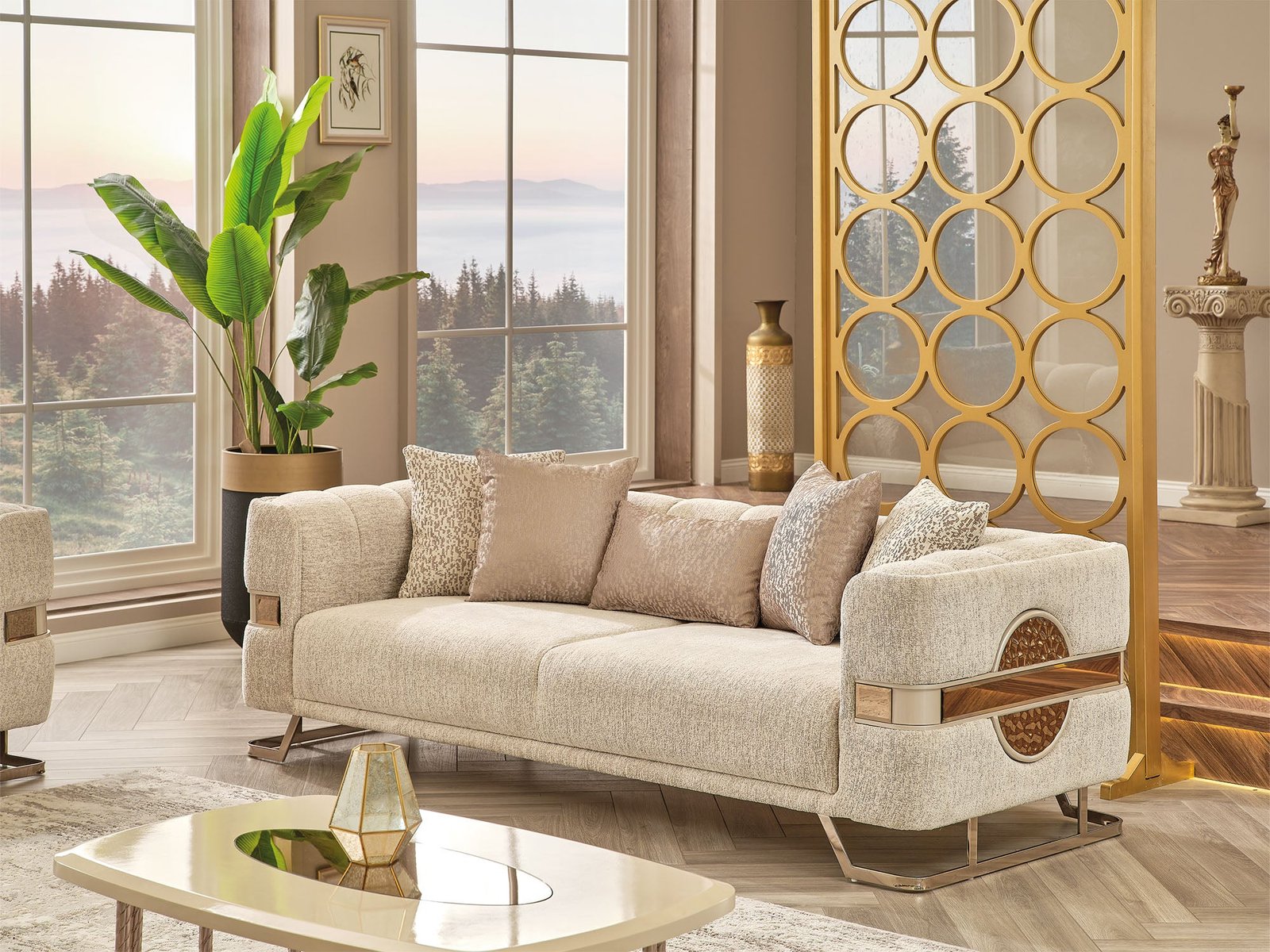 Second image of Nova Stationary Sofa Cream