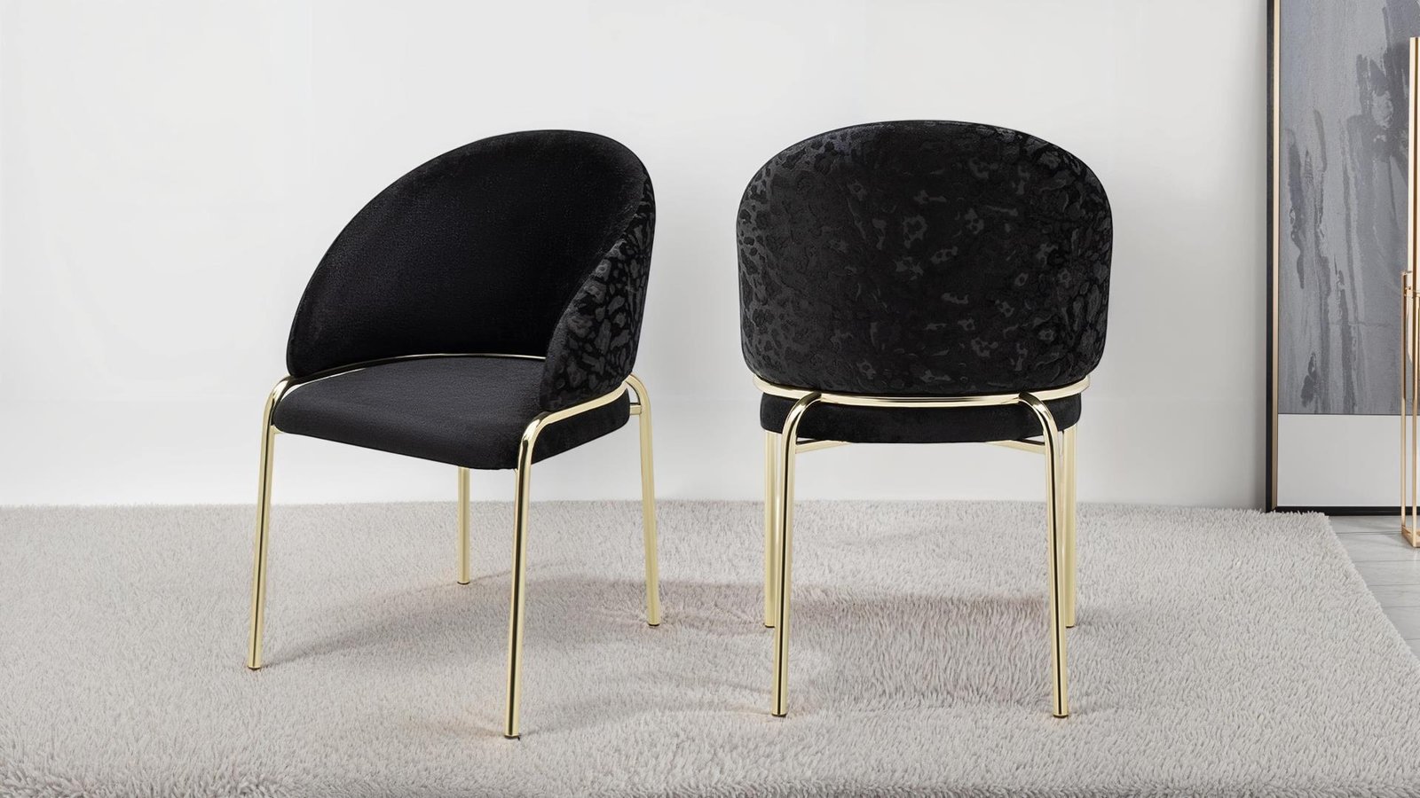 Second image of ONYX GOLD LEGS BEIGE - 2 CHAIRS PER BOX