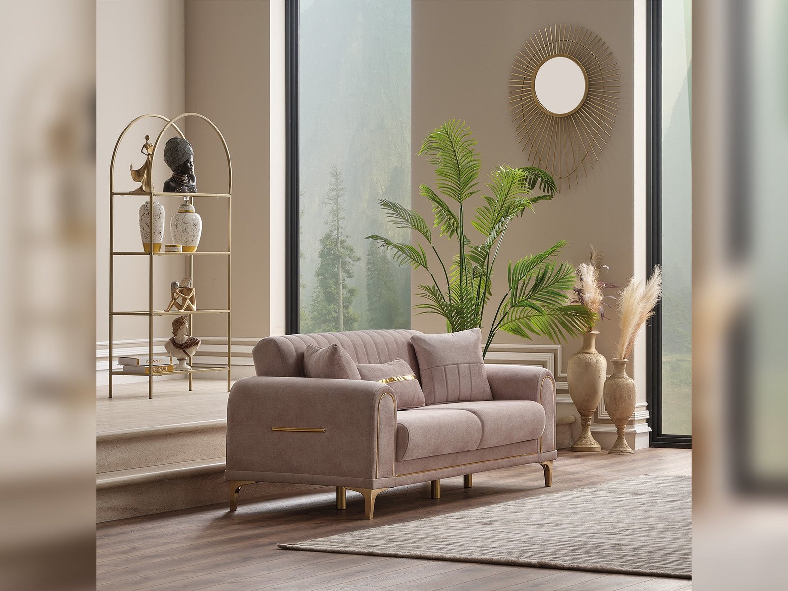 Second image of Orion Convertible Loveseat Cream