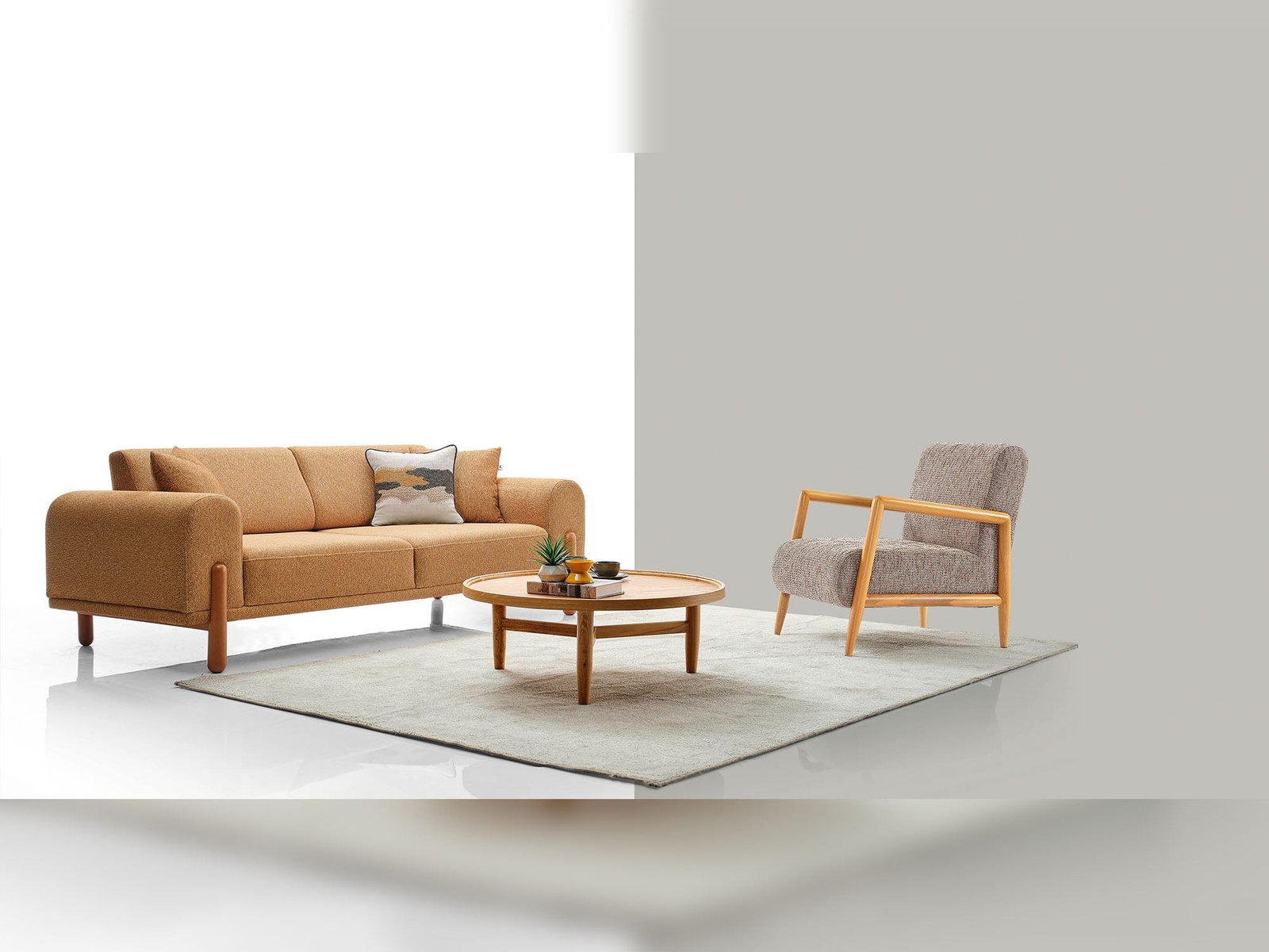 Oslo 4-pieces (2 Sofa & 2 Chair) Livingroom