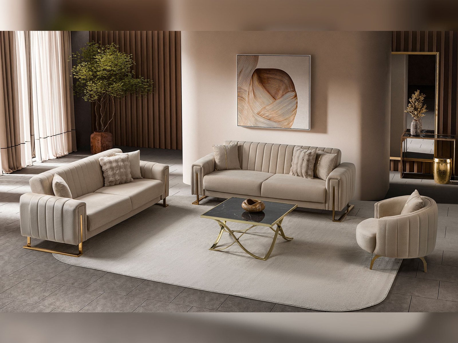 Second image of Othello 3-pieces (Sofa & Loveseat & Chair) Livingroom Set