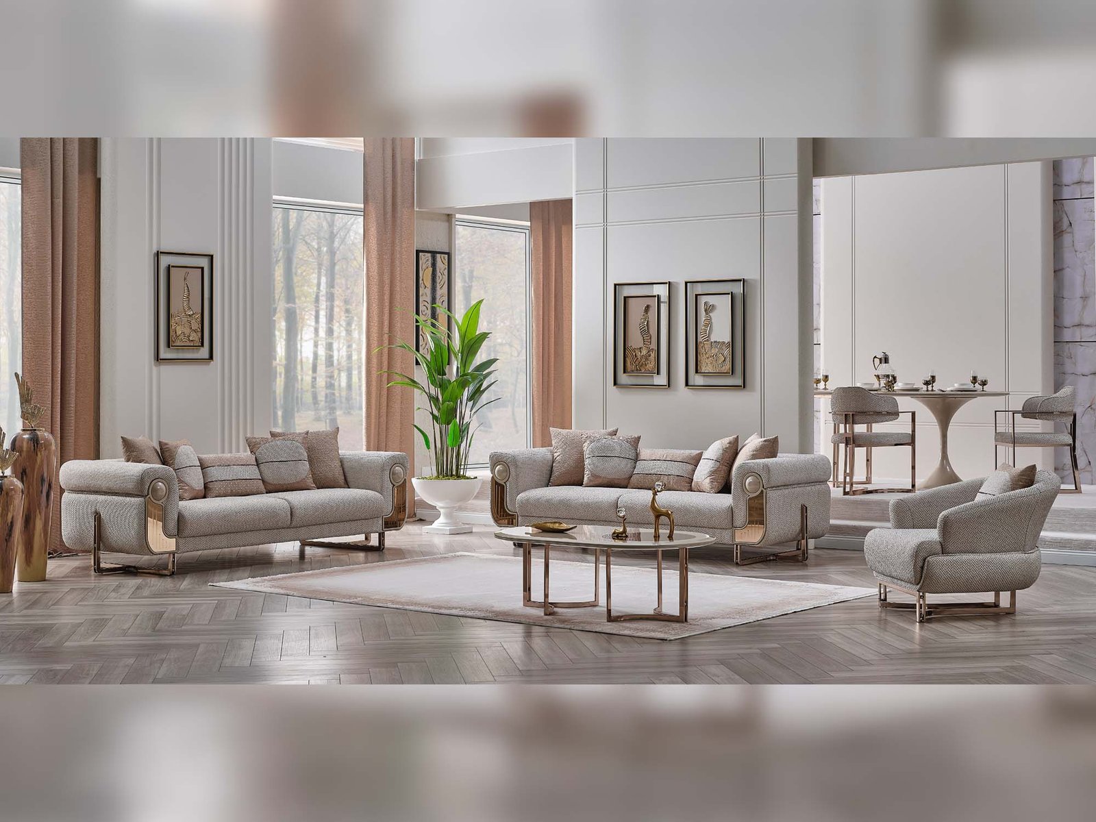 Second image of Palermo San 4-pieces (2 Sofa & 2 Chair) Livingroom