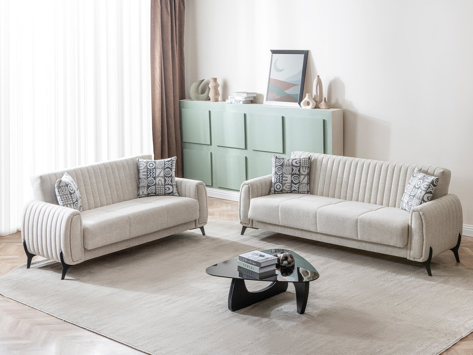 Second image of Palermo Convertible Sofa Cream