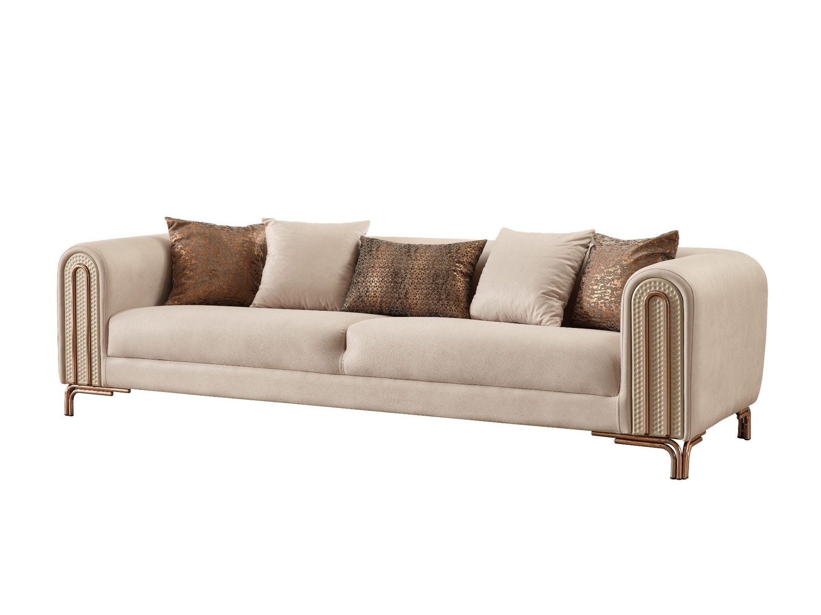 Paris Stationary 4 Seat Sofa Cream