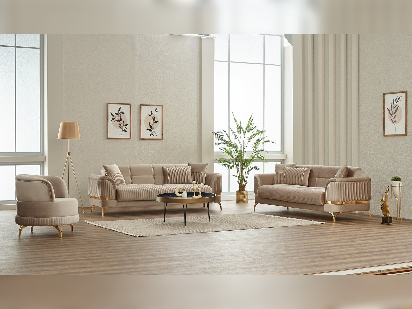 Pedro 3-pieces (Sofa & Loveseat & Chair) Livingroom