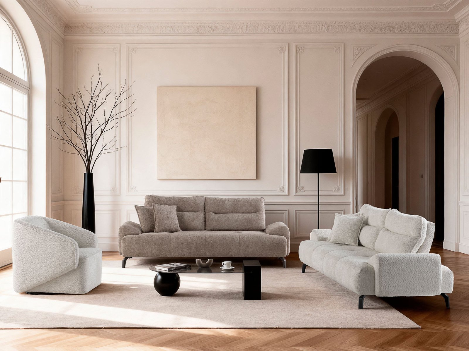 Peonya 4-pieces (2 Sofa & 2 Chair) Livingroom