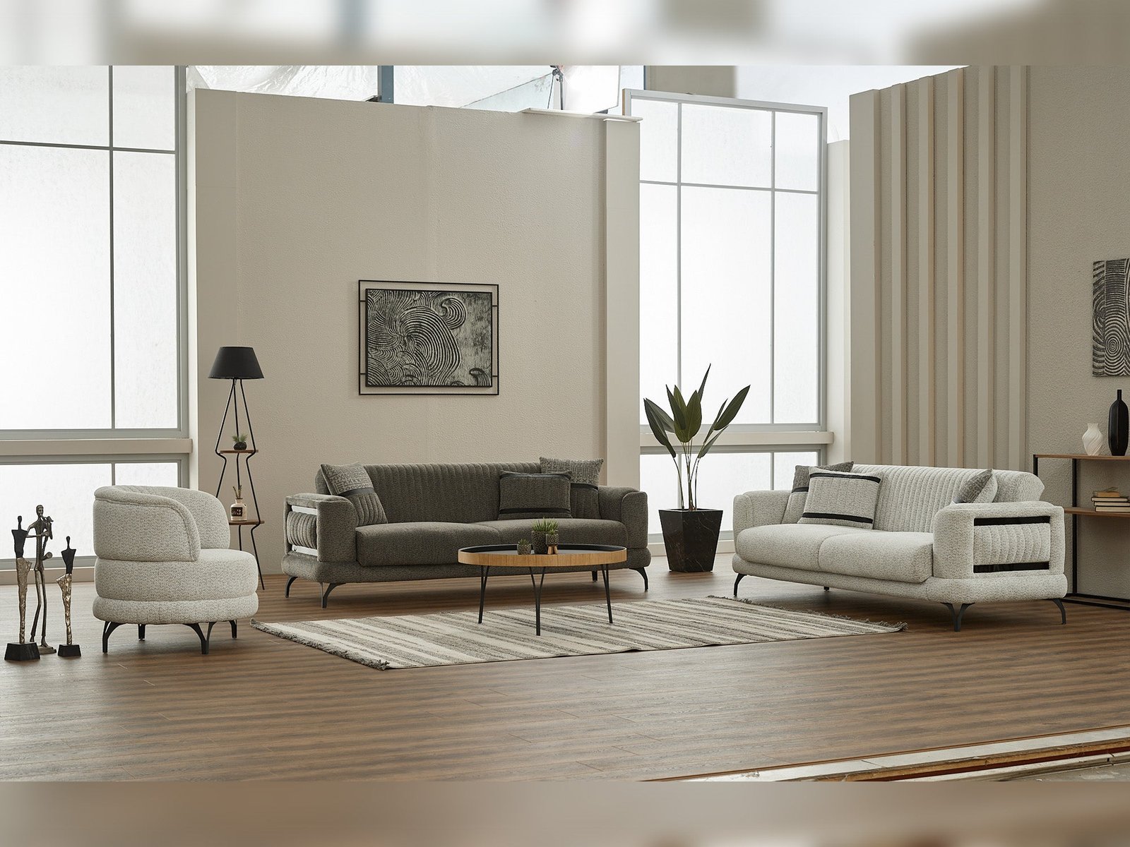 Pierra 3-pieces (Sofa & Loveseat & Chair) Livingroom