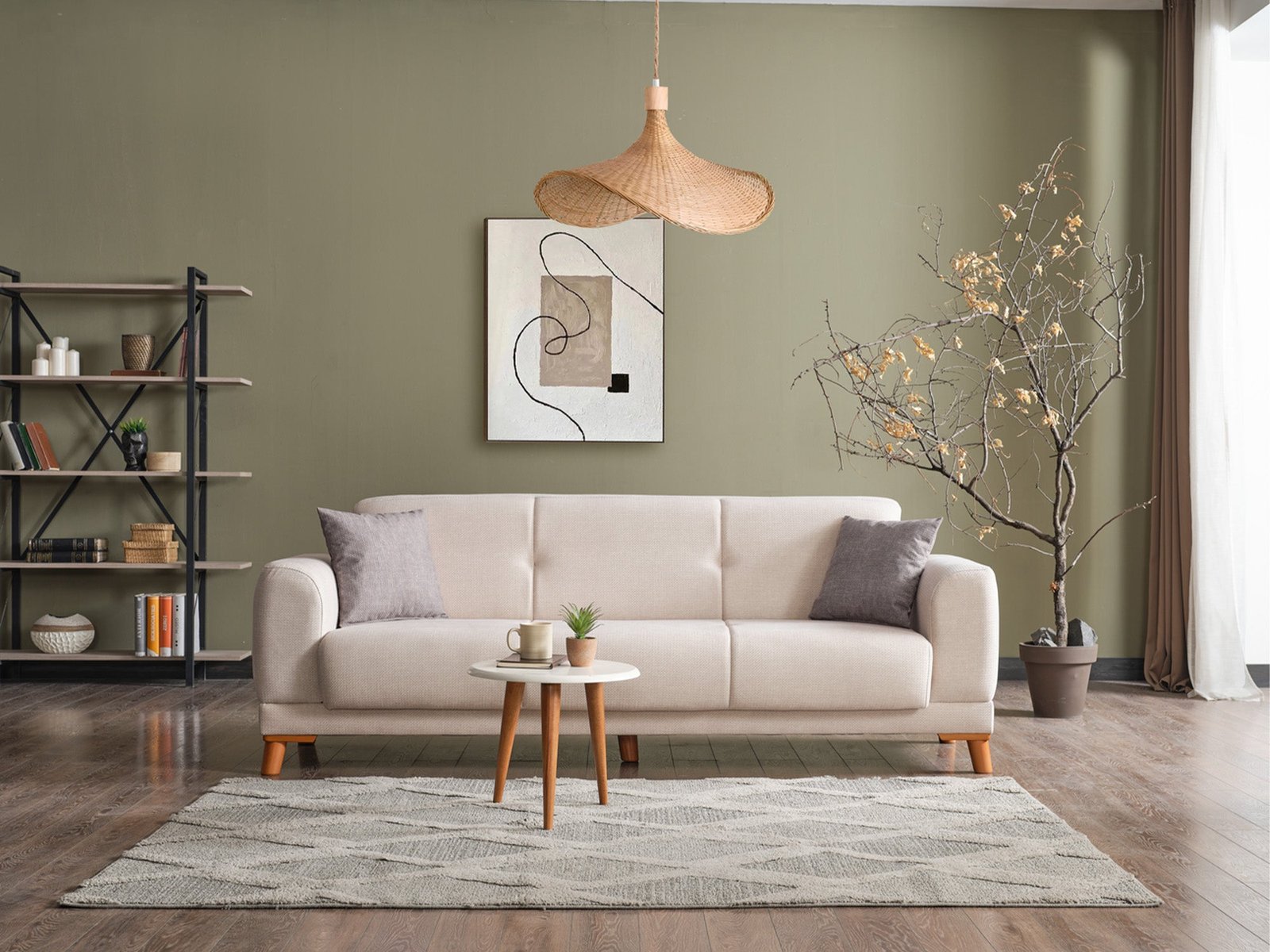 Second image of Platin Convertible Loveseat