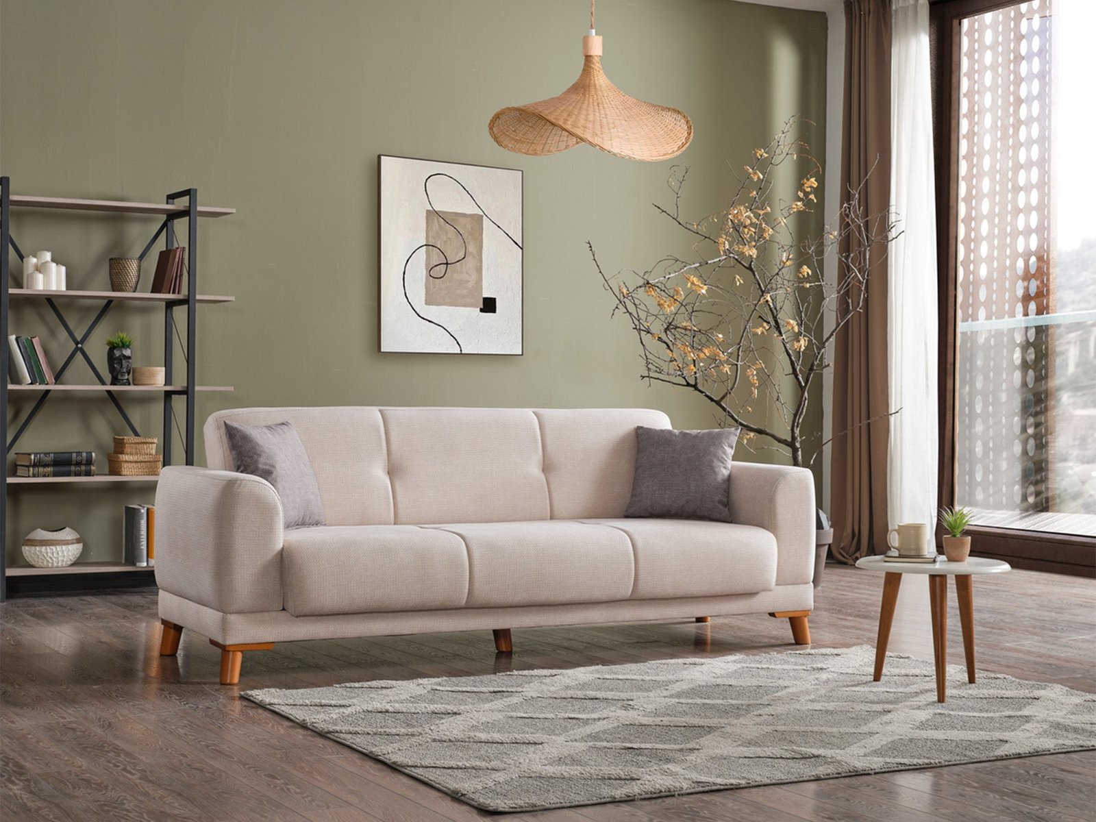 Platin Convertible Loveseat