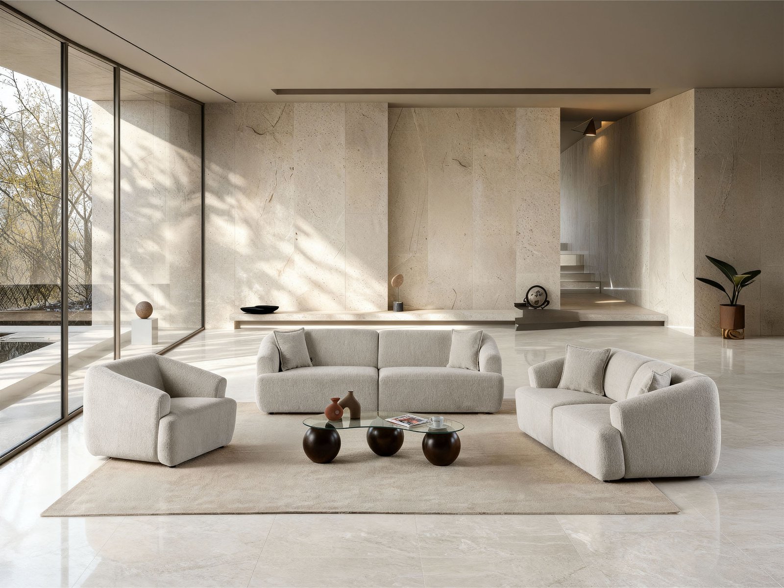 Pralin 4-pieces (2 Sofa & 2 Chair) Livingroom