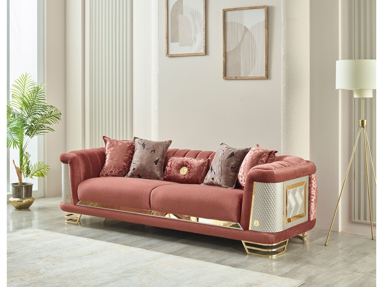 Second image of Romans Stationary Sofa Brick